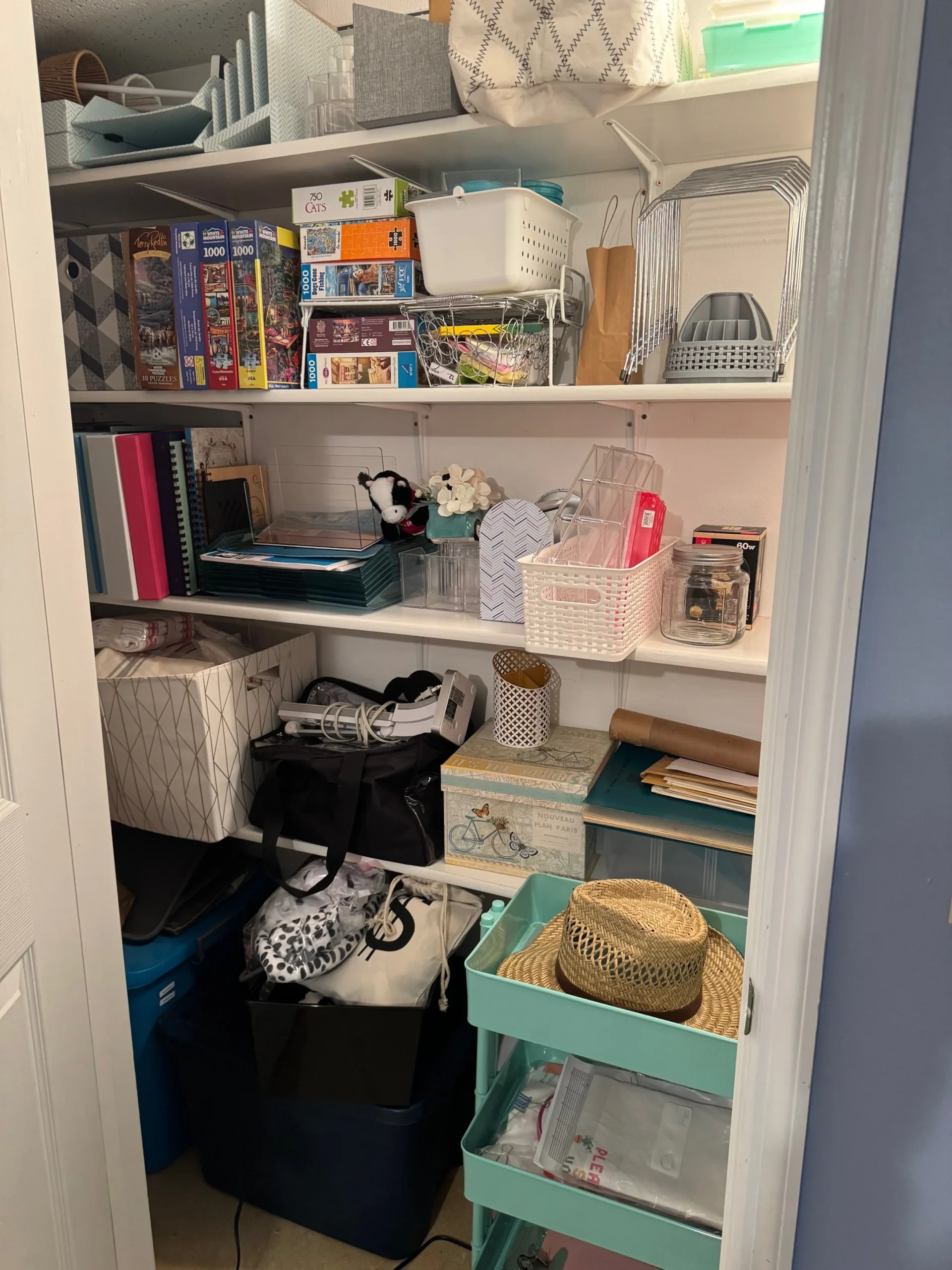 image of closet shelves